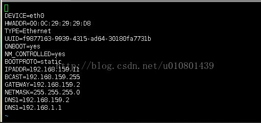 centos6.5配置静态IP时,出现BCAST不能设置的