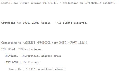 OracleLinuxListenererror 111