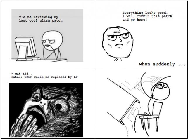 Git��ƽ̨���з�����(LF or CRLF)