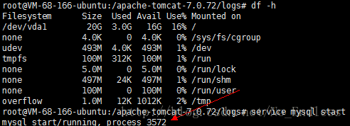 mysql job failed to start-tomcat