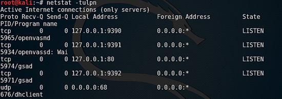 OpenVAS:Kali Linux中的漏洞评估工具