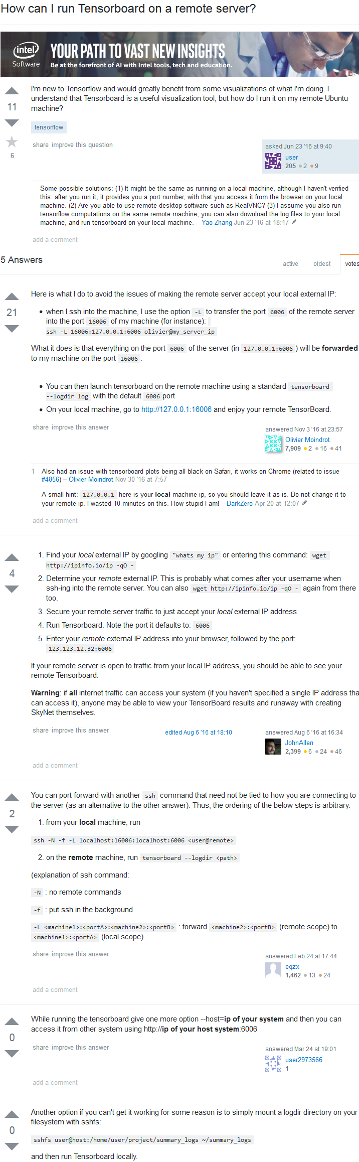 使用localhost访问远程tensorboard