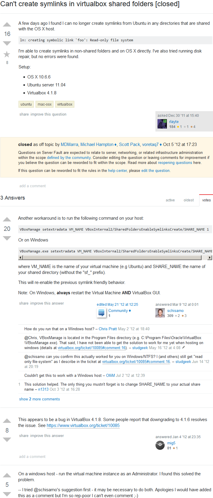解决VMbox中软连接创建错误:failed to create symbolic link