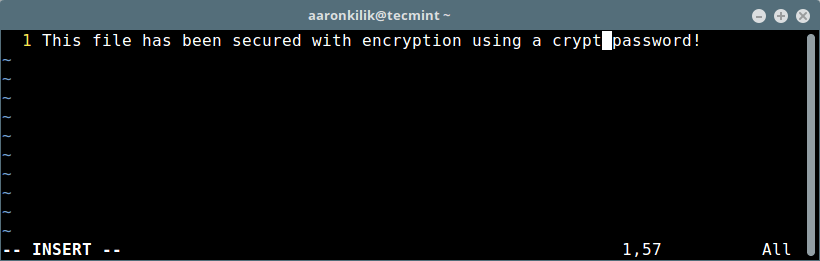 怎样在Linux中用Vim对文件进行密码保护