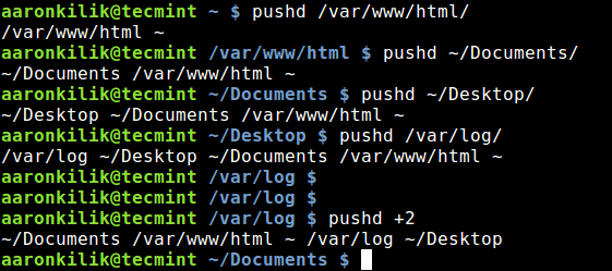 在Linux中使用pushd和popd命令来进行高效的目录导航
