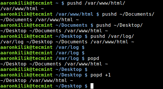 在Linux中使用pushd和popd命令来进行高效的目录导航