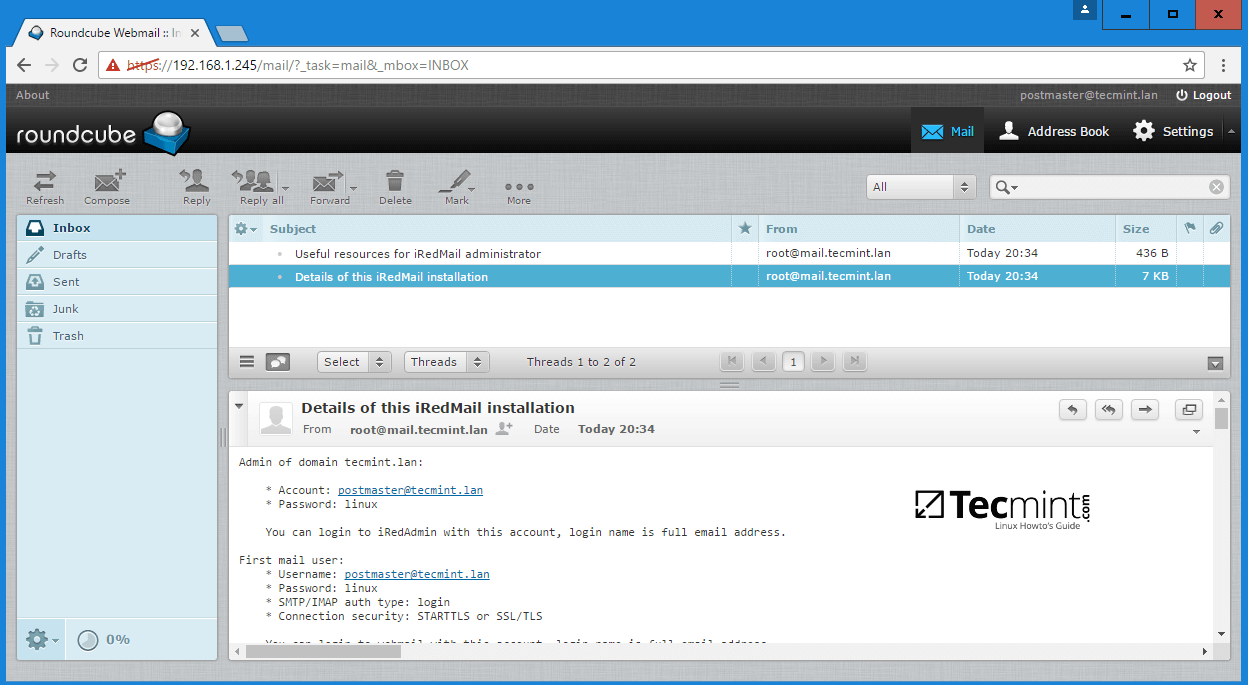 如何在CentOS 7上安装iRedMail集成到Samba4 AD