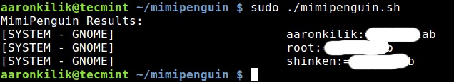 mimipenguin:从当前Linux用户转储登录密码