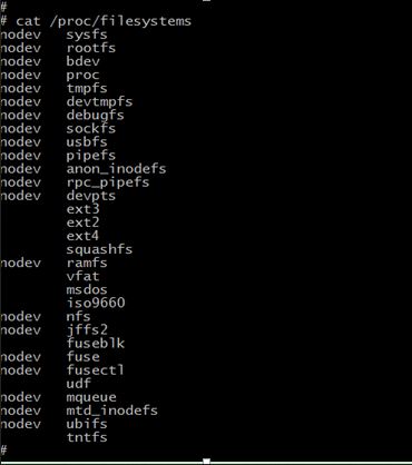 /proc/filesystemsϢԤֵ֪֧U̹ϵͳ