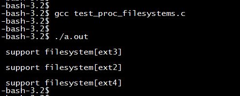 如何利用/proc/filesystems的信息预先知道支持的U盘挂载系统