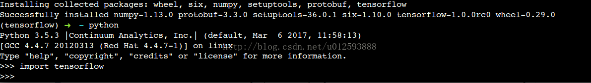 TensorflowUbuntu 64λ16.04.2İװ