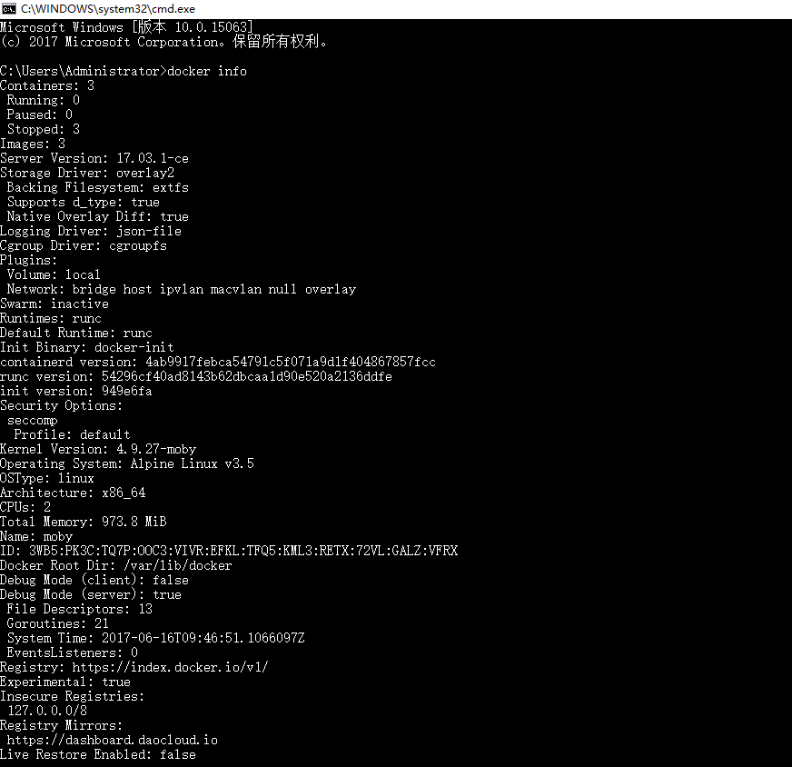 Win10 & Linux Docker安装使用