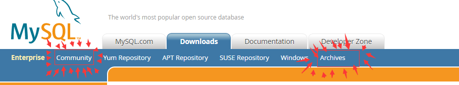 如何下载旧版本的MySQL