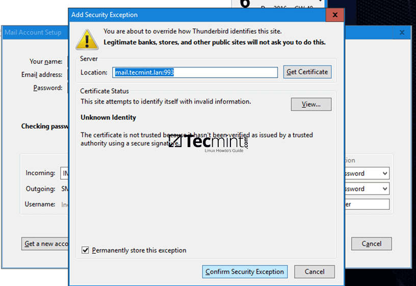 如何在Samba4 AD中使用iRedMail配置Thunderbird
