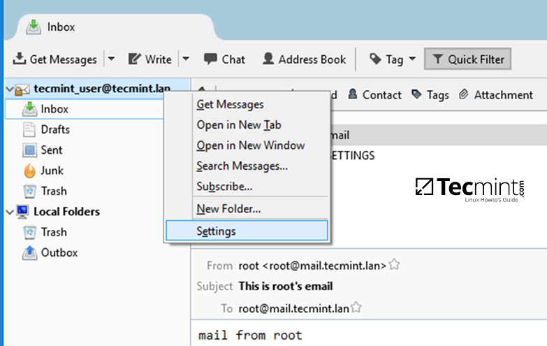 如何在Samba4 AD中使用iRedMail配置Thunderbird