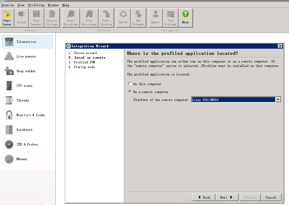 jProfiler远程连接Linux监控jvm、tomcat运行状态(很详细)