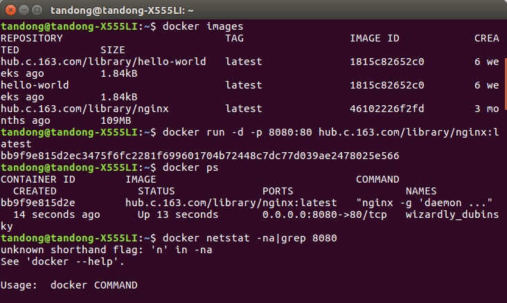 Docker运行nginx镜像及docker网络端口映射
