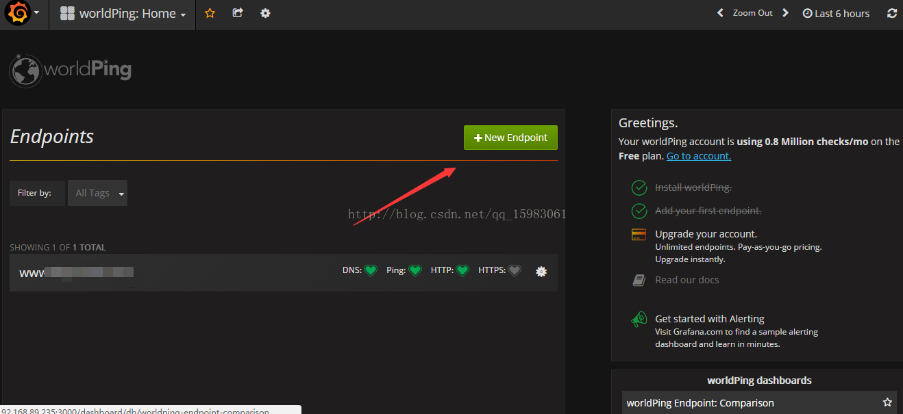 利用grafana监控网站访问延时率