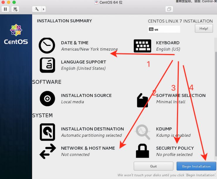 MacProʹVMware FusionװCentOS7 minimal