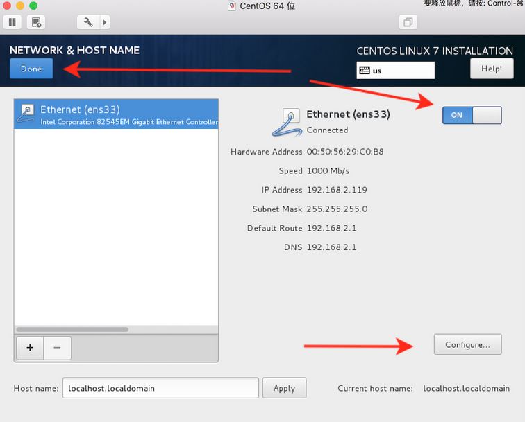 MacProʹVMware FusionװCentOS7 minimal