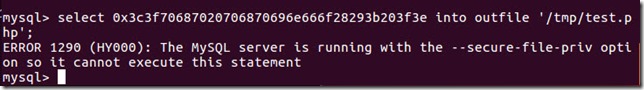 Mysqlselect into outfileȨ޵̽