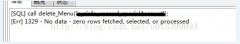mysqlαѭɾݱNo data - zero rows fetched